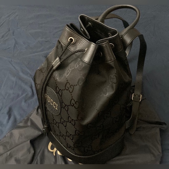 Gucci off the grid bucket drawstring backpack- black - - Picture 6 of 10